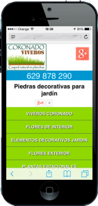 Nueva web móvil para Viveros Coronado. Zoom Digital agencia de marketing online