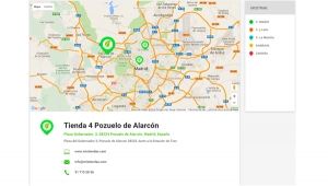 Mapa de puntos de ubicación de tus negocios. App móvil para empresas Zoom Digital